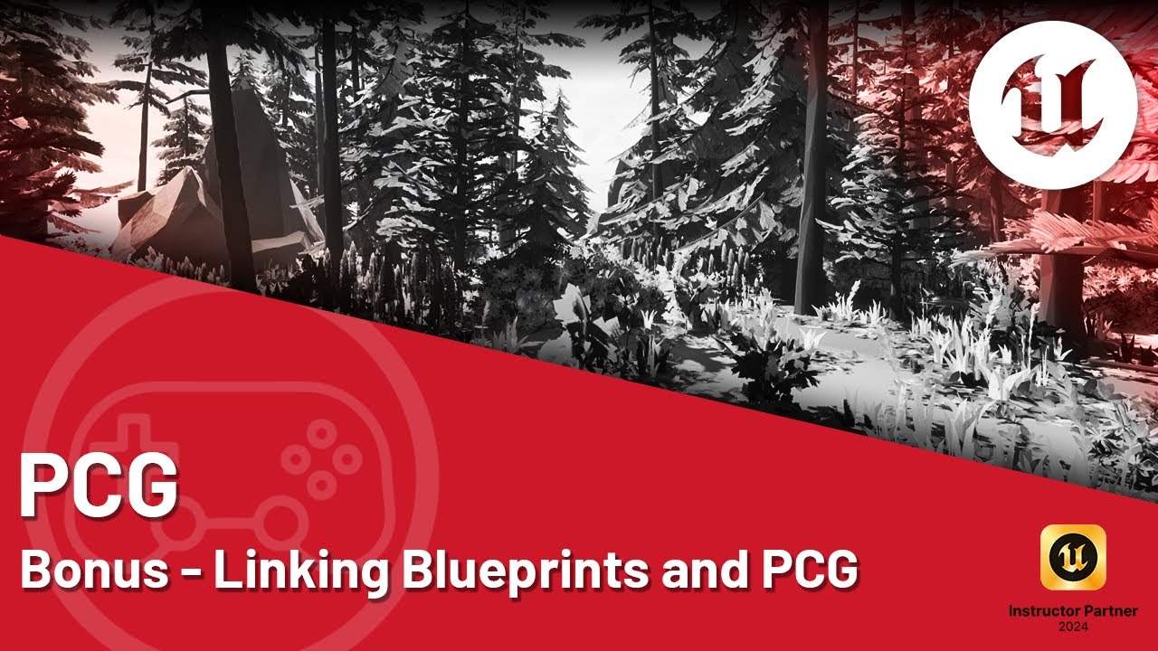 Unreal Engine 5 Tutorial - PCG - BONUS. Linking Blueprints and PCG