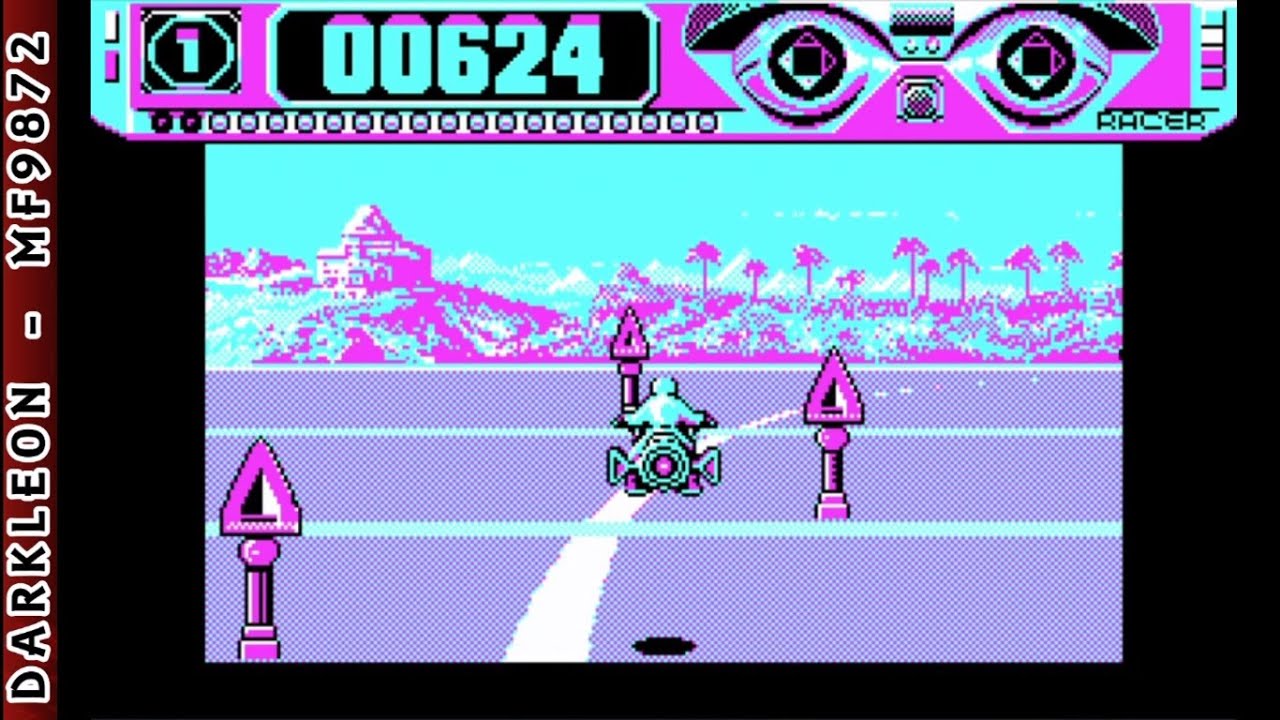 Space Racer &copy; 1988 Loriciels - PC DOS - Gameplay