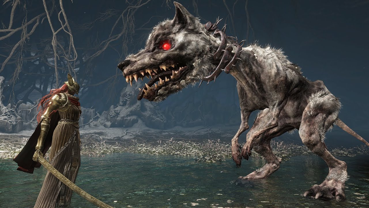Crazy Monstrous Dog Vs Bosses - Elden Ring