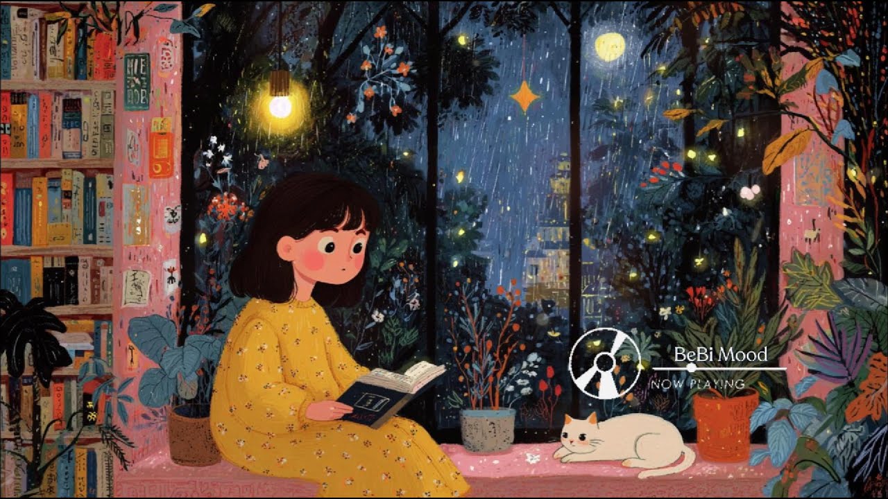 🌙 Midnight Reading in a Secret Garden | Korean Lofi Chill Mix