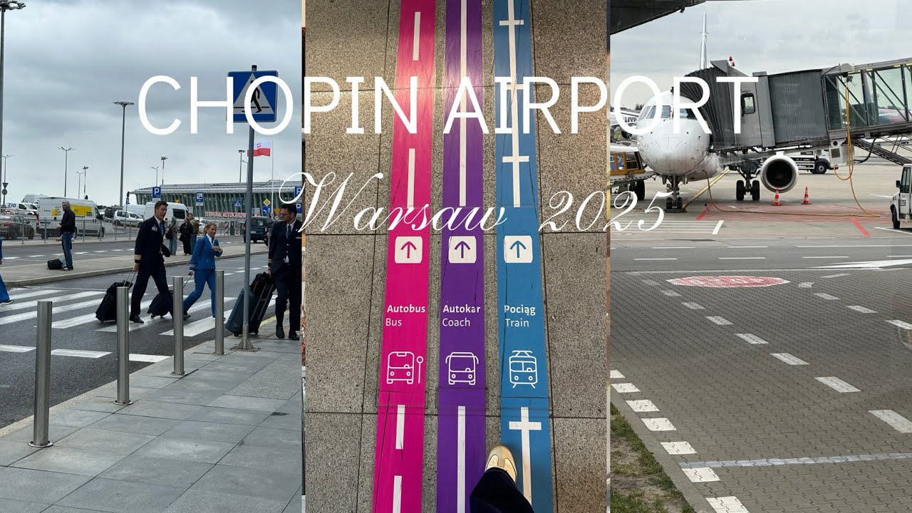 WARSAW CHOPIN AIRPORT 🇵🇱 4K|Walking tour 2025|to Warsaw center by train # travel # airport #poland