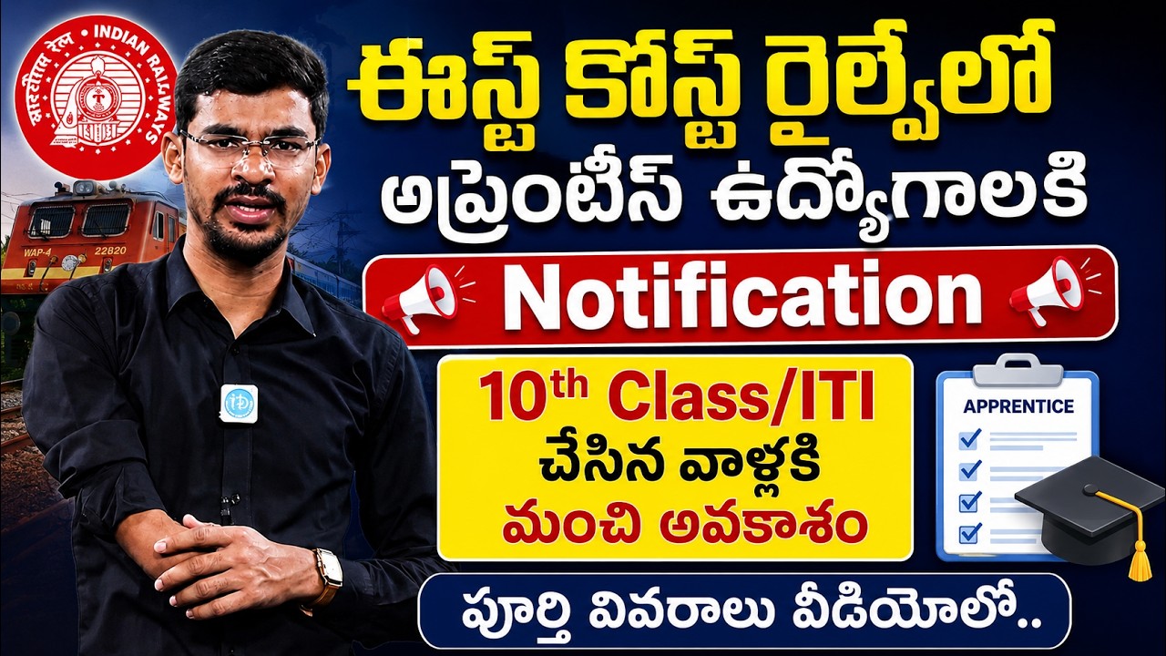 East Coast Railway Apprentice Recruitment 2026 | 1599 Posts | iDream Job Updates