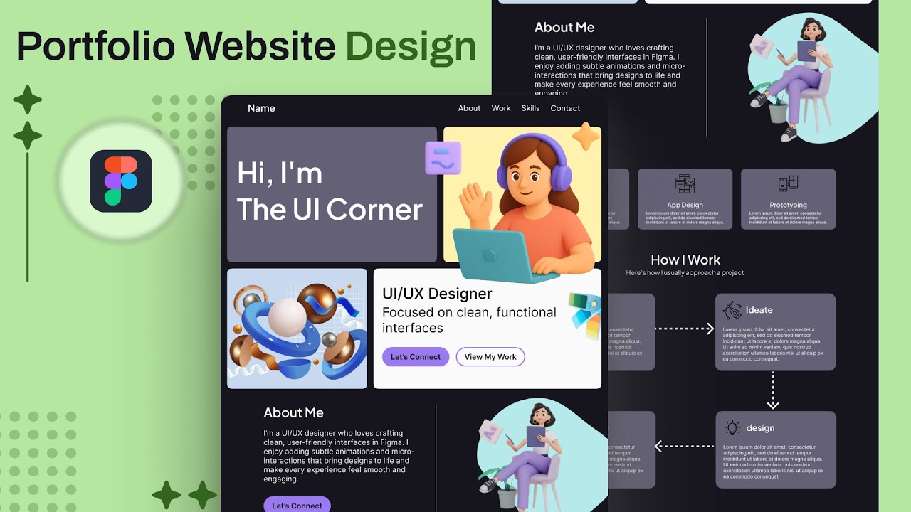 Designing a Minimalist Portfolio Website Landing Page | Figma Tutorial for Beginners