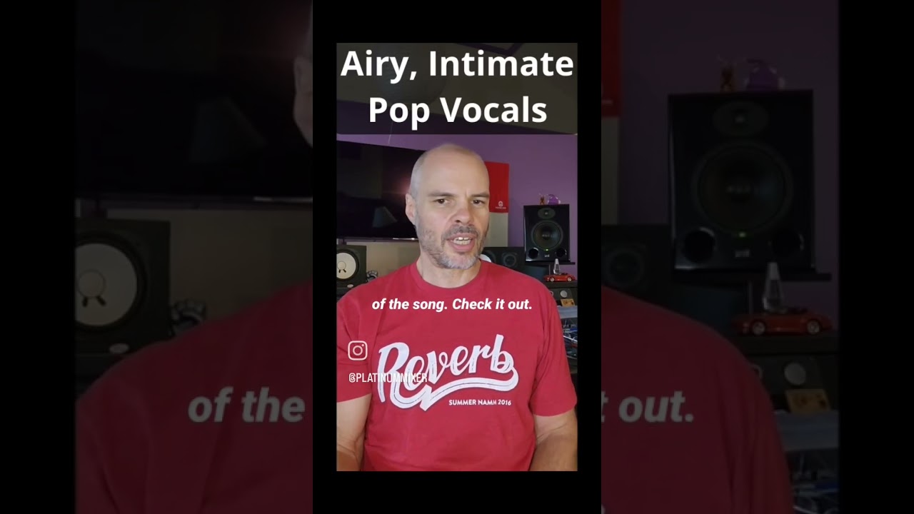 Mixing airy, intimate pop vocals with the right space around them to fit the vibe of the song.