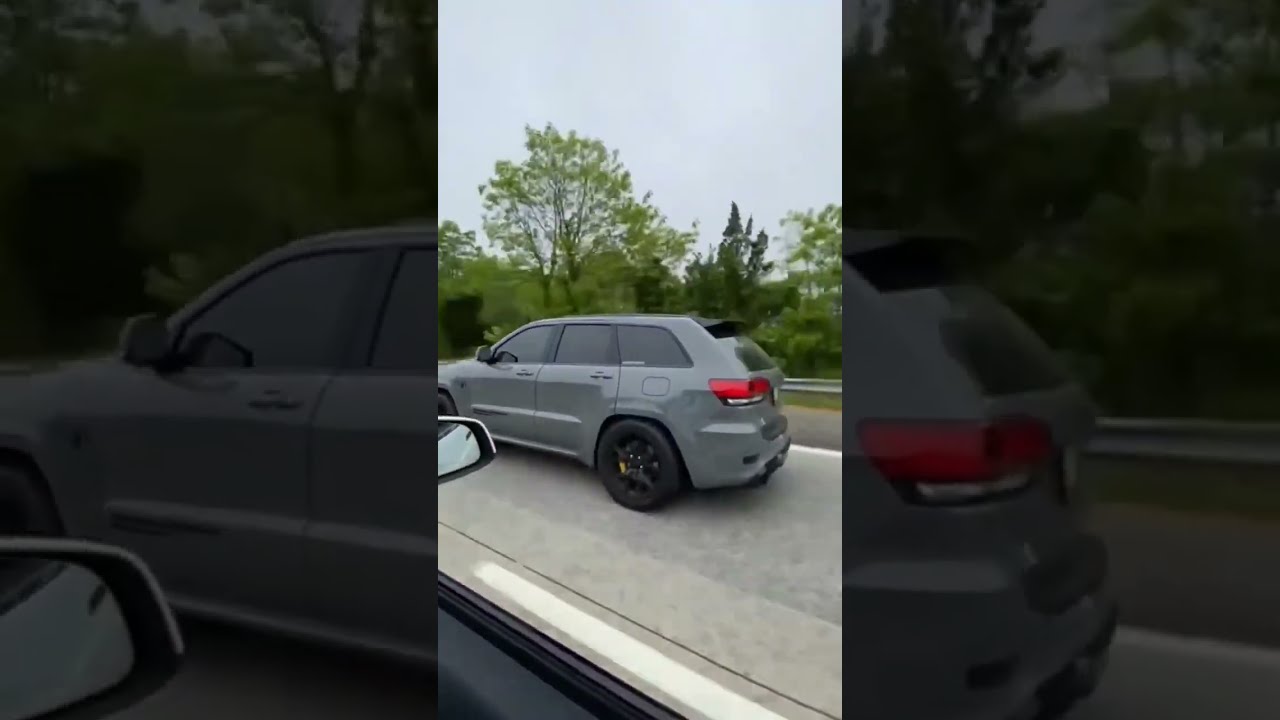 Tesla Plaid Vs 707 Hp Jeep TrackHawk #shorts #welovecars