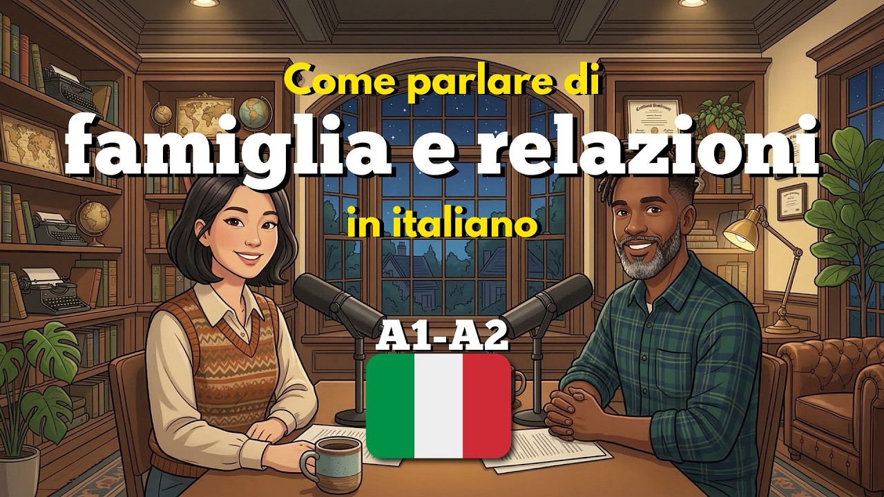 How to talk about family and relationships in italian | Italian conversation exercise (A1-A2)