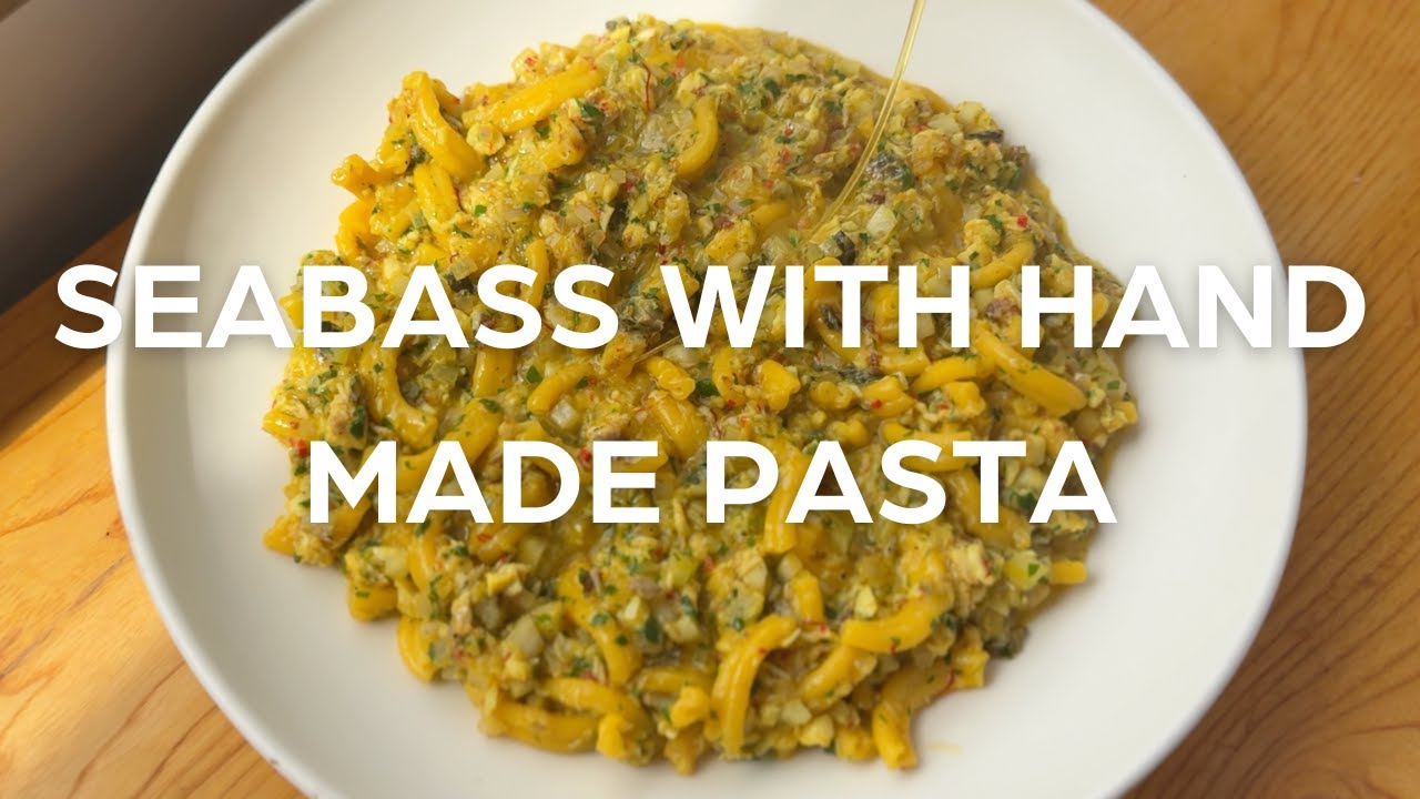 Sea bass with home made pasta