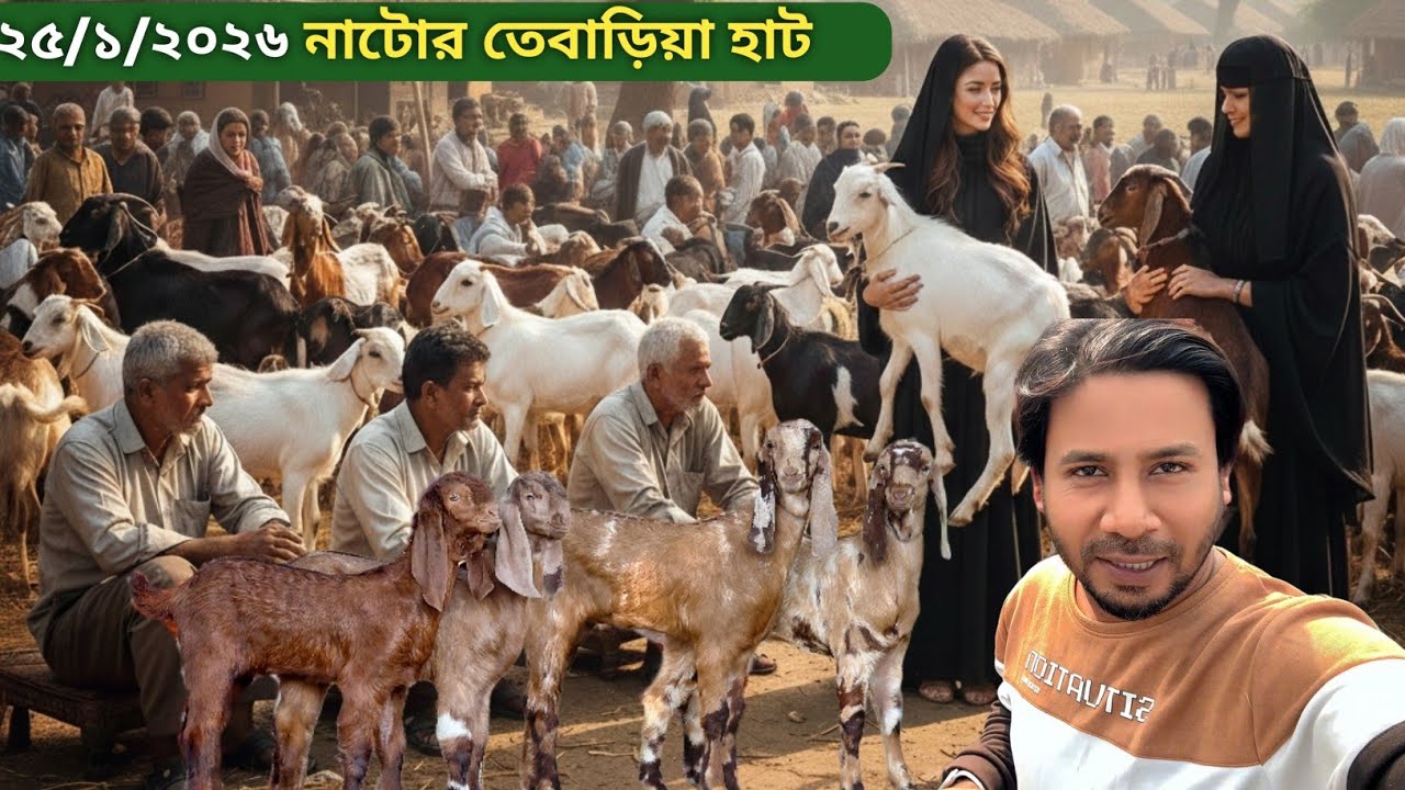 ২৫ জানু ২০২৬ নাটোর তেবাড়িয়া হাট থেকে ছাগলের দাম জানুন Goat market 