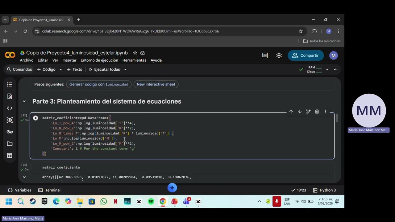 proyecto4 Luminosidad estelar