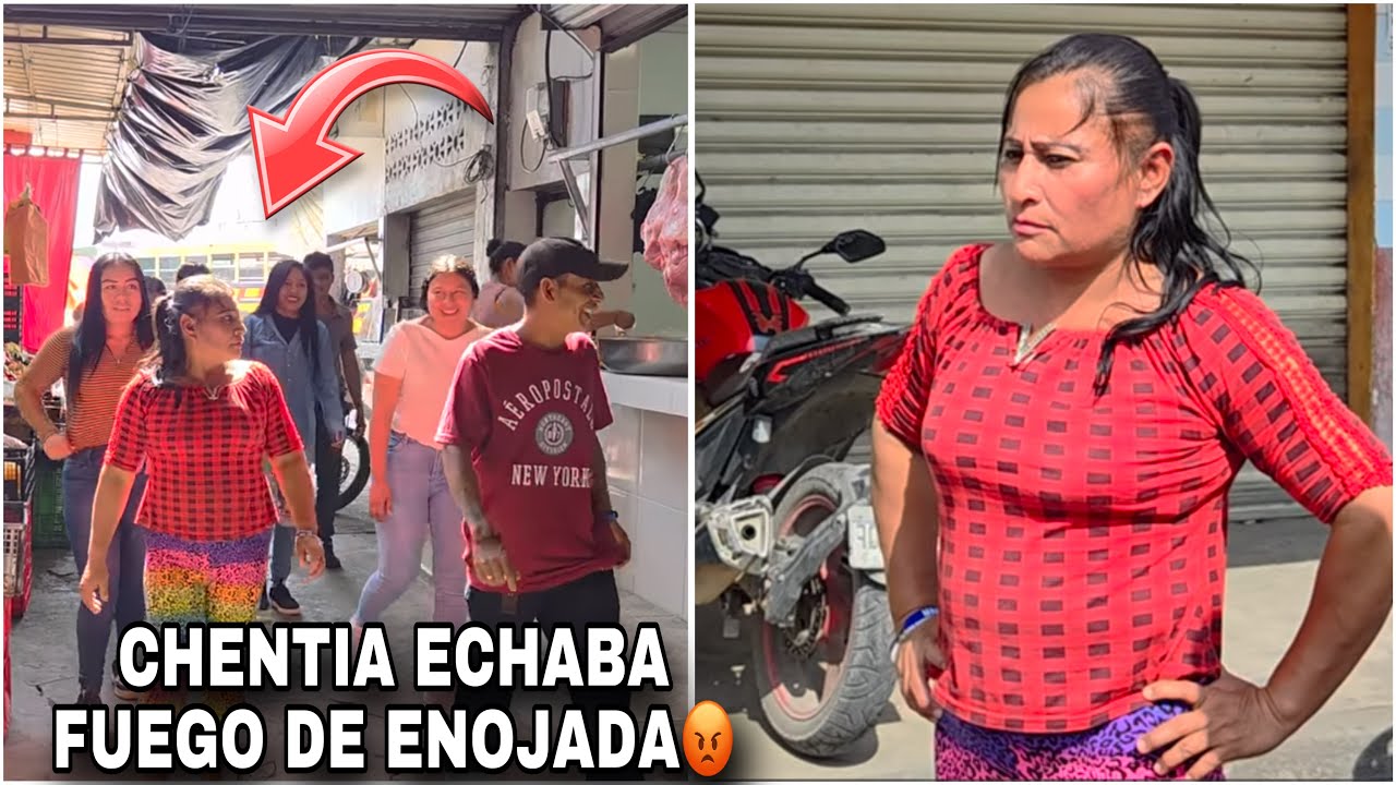 Chentia en medio del mercado hace tremendo escándalo porque le gritan mantenía😡￼
