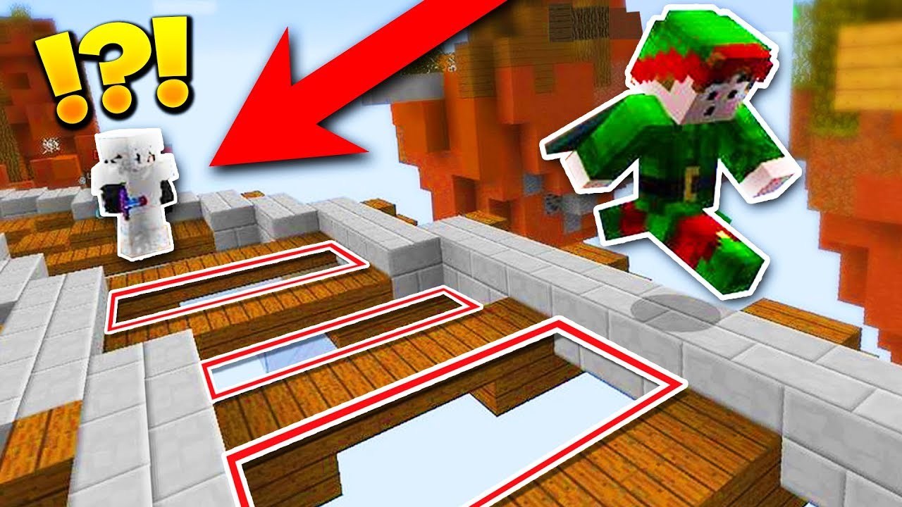 SKYWARS INVISIBLE GLASS TROLLING (Minecraft Skywars)