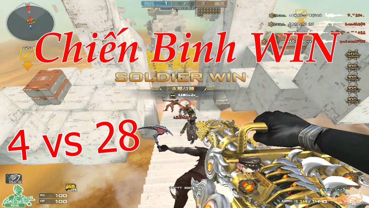 Chế Độ Pakour Zombie : Gatling Gun VIP-Noble Gold - Tiền Zombie v4