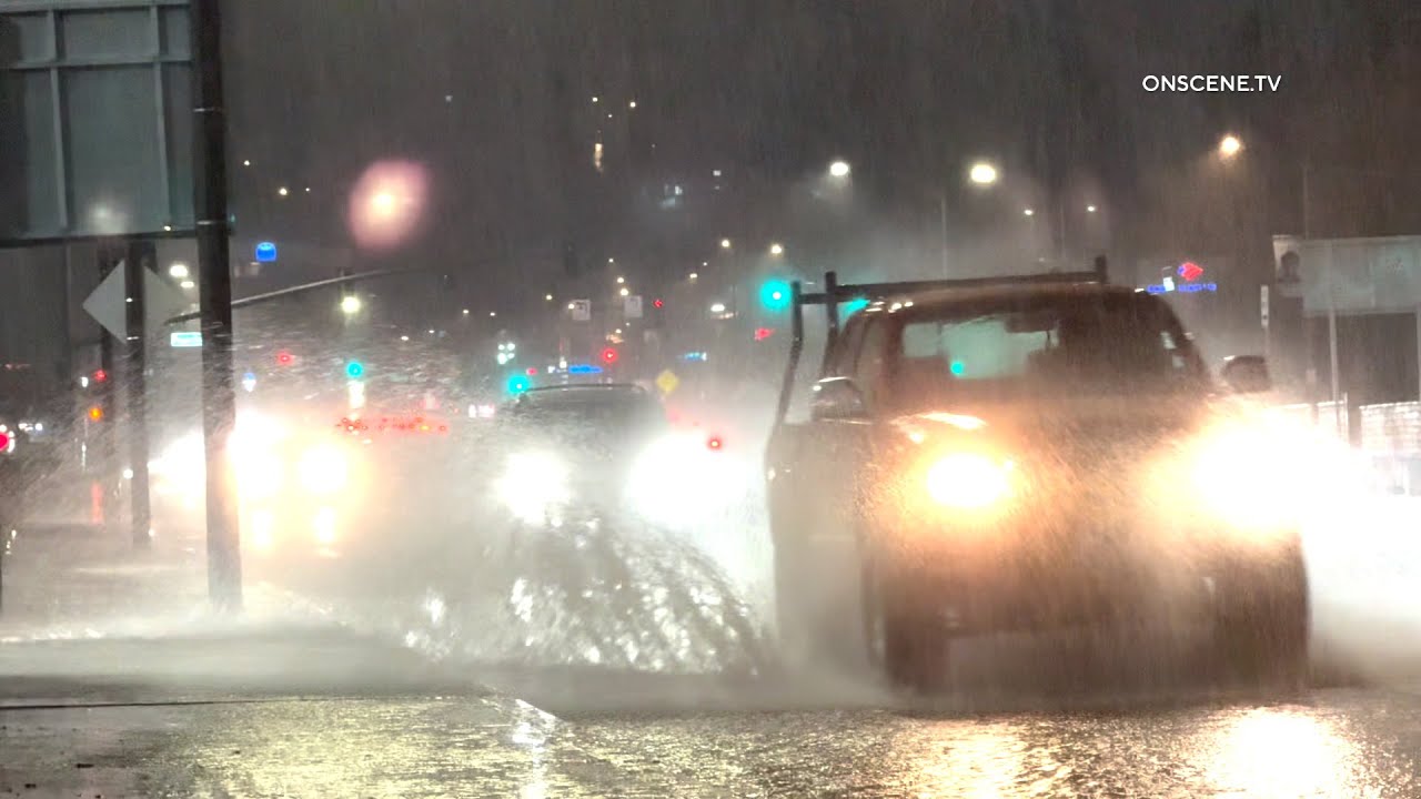 CITY OF INDUSTRY Heavy Downpour Brings Roadway Flooding