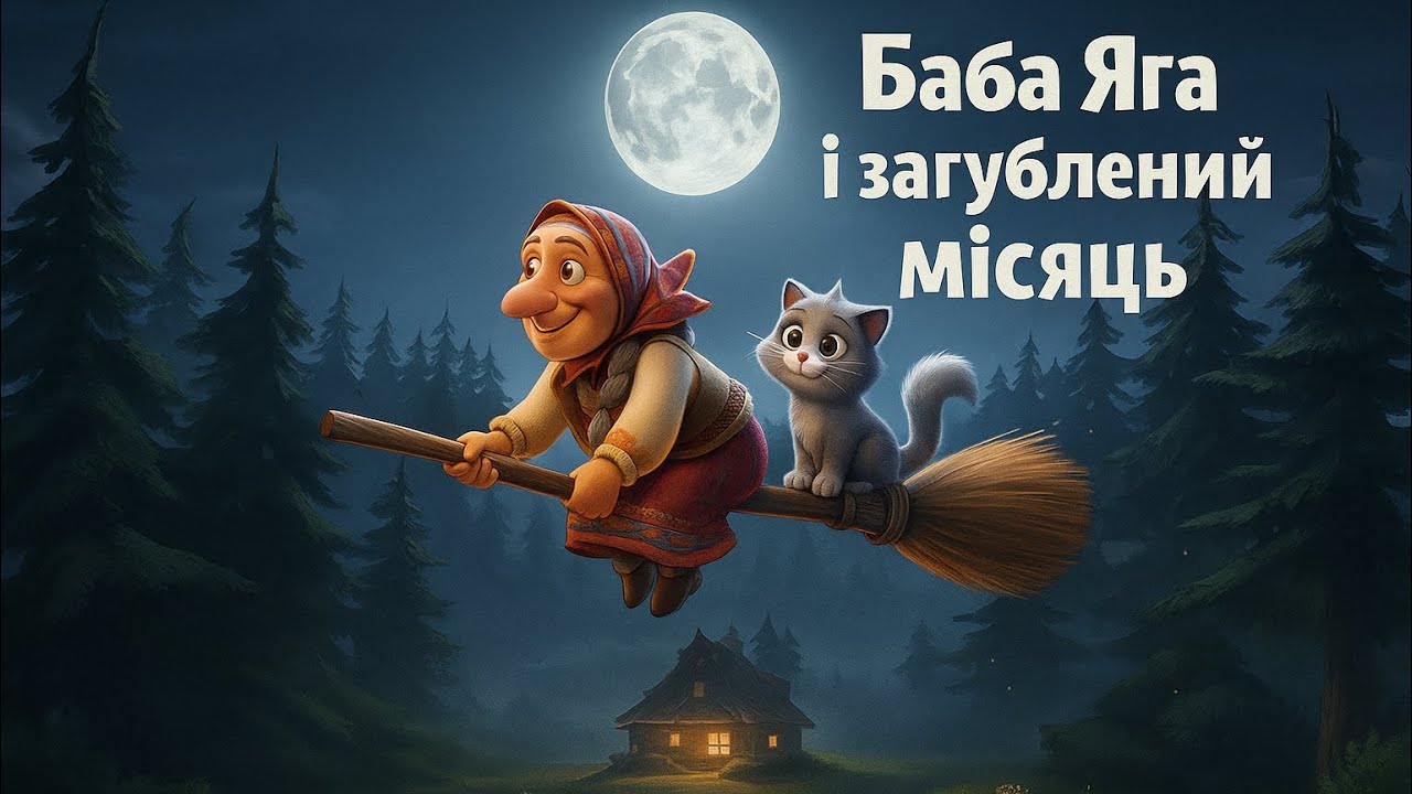 Баба Яга і загублений місяць 🌙 | Українська казка для дітей | Добра казка на ніч