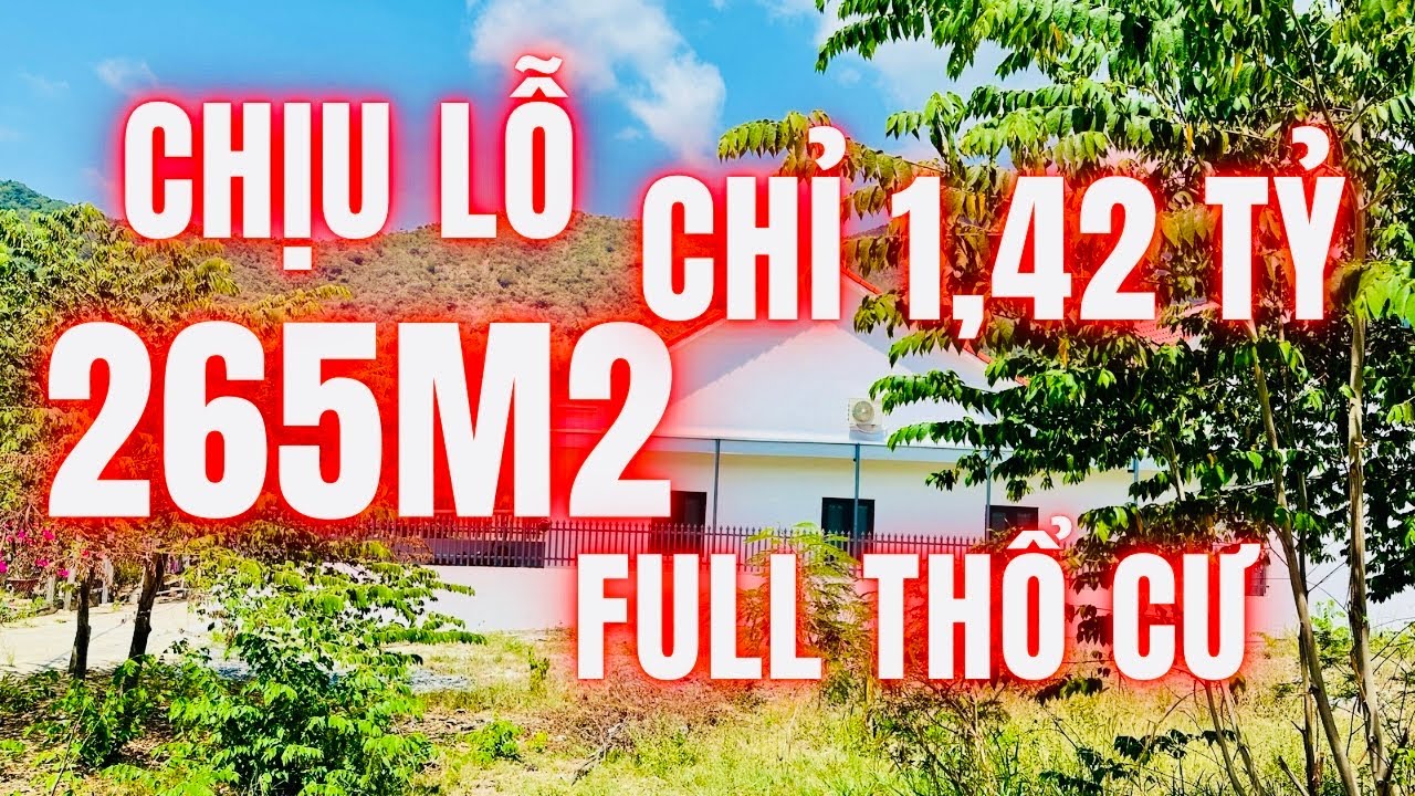 🌟Chỉ 1,42 tỷ sở hữu 265m2 full thổ cư tại Nha Trang ra biển chỉ 15 phút sổ hồng chuẩn (10mx26m5)