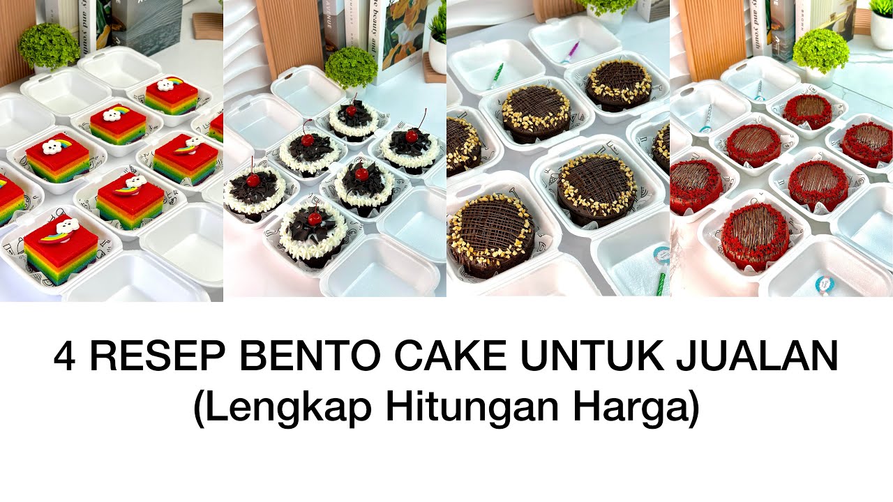 TIAP HARI LEMBUR KEWALAHAN TERIMA PESANAN‼️4 KREASI JUALAN BENTO CAKE + HITUNGAN HARGA