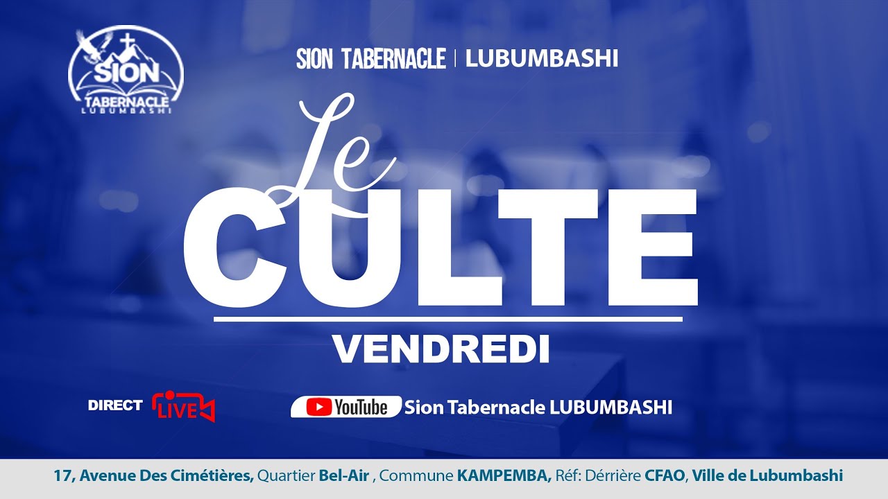 CULTE DU  VENDREDI  27 Fév 2026 | Sion Tab