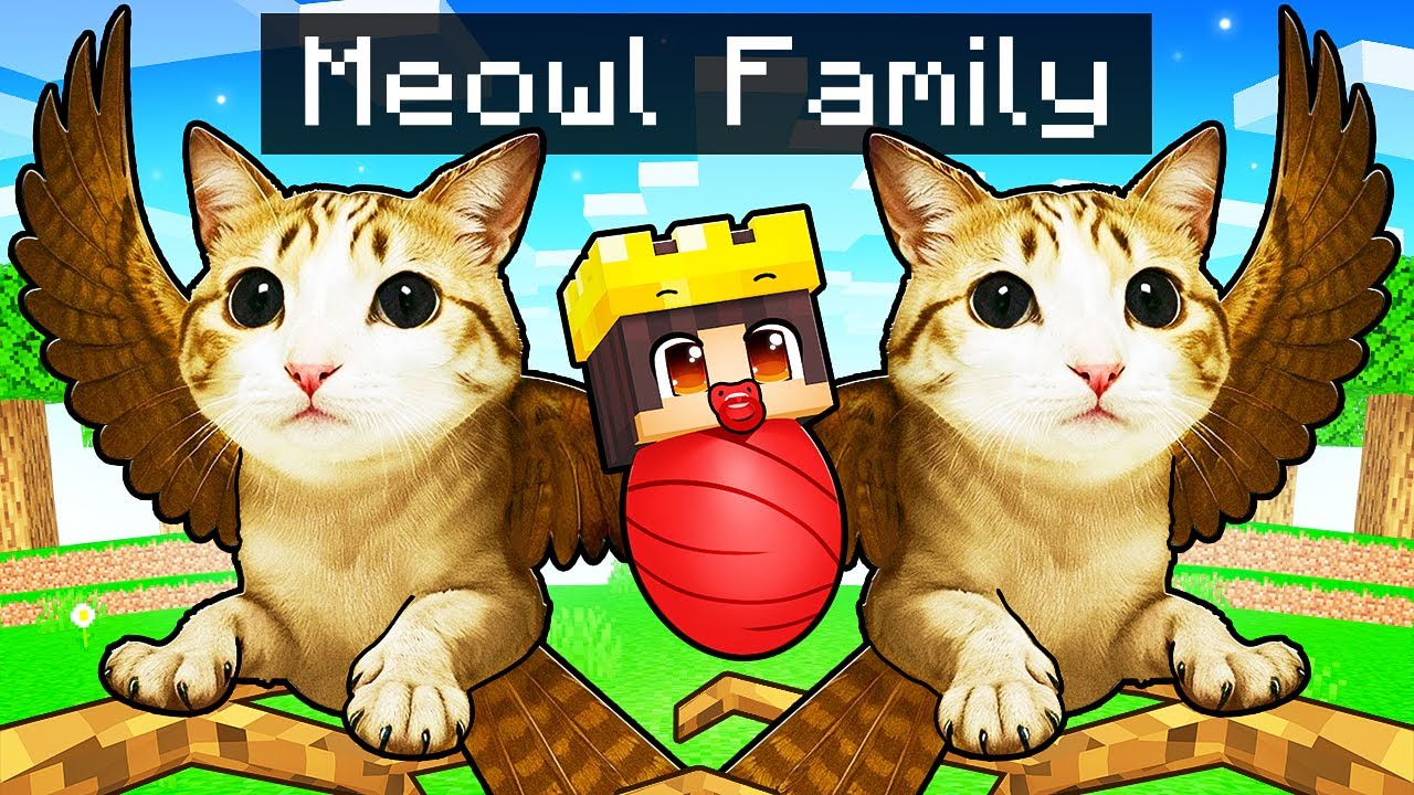 Having a MEOWL BRAINROT FAMILY in Minecraft!