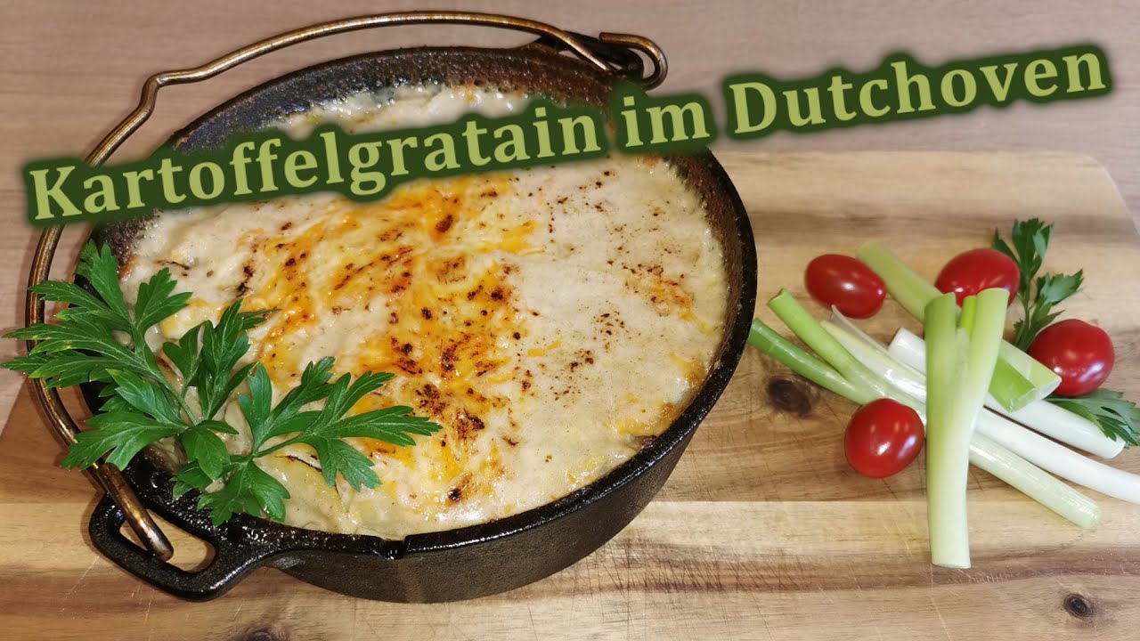 Kartoffelgratain im Dutch Oven