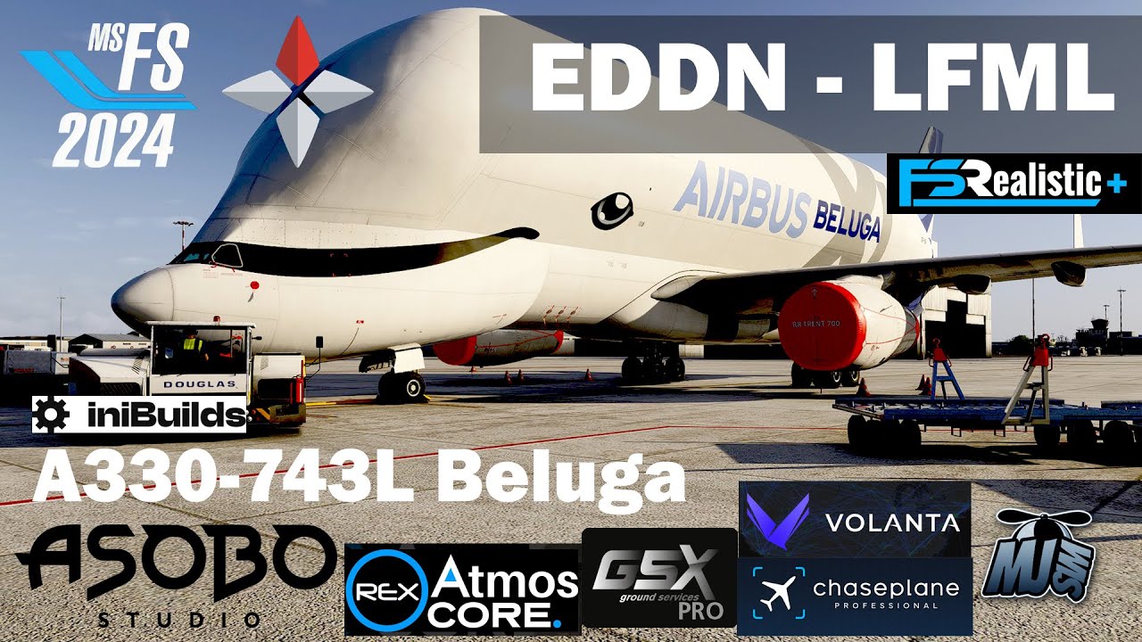 Lecimy w symulatorze MFS2024 z Nuernberg do Marseille | A330-743L Beluga XL iniBuilds #mfs2024