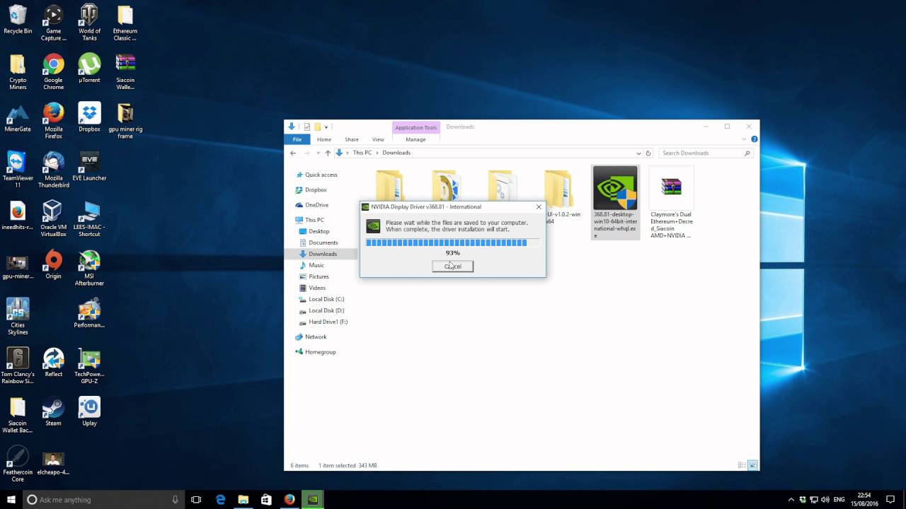 Claymore's Dual Eth Miner For Nvidia - Great! But not for windows 10
