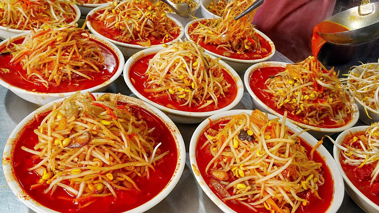 Самая популярная лапша в Корее! Корейская черная лапша и острая лапша с морепродуктами