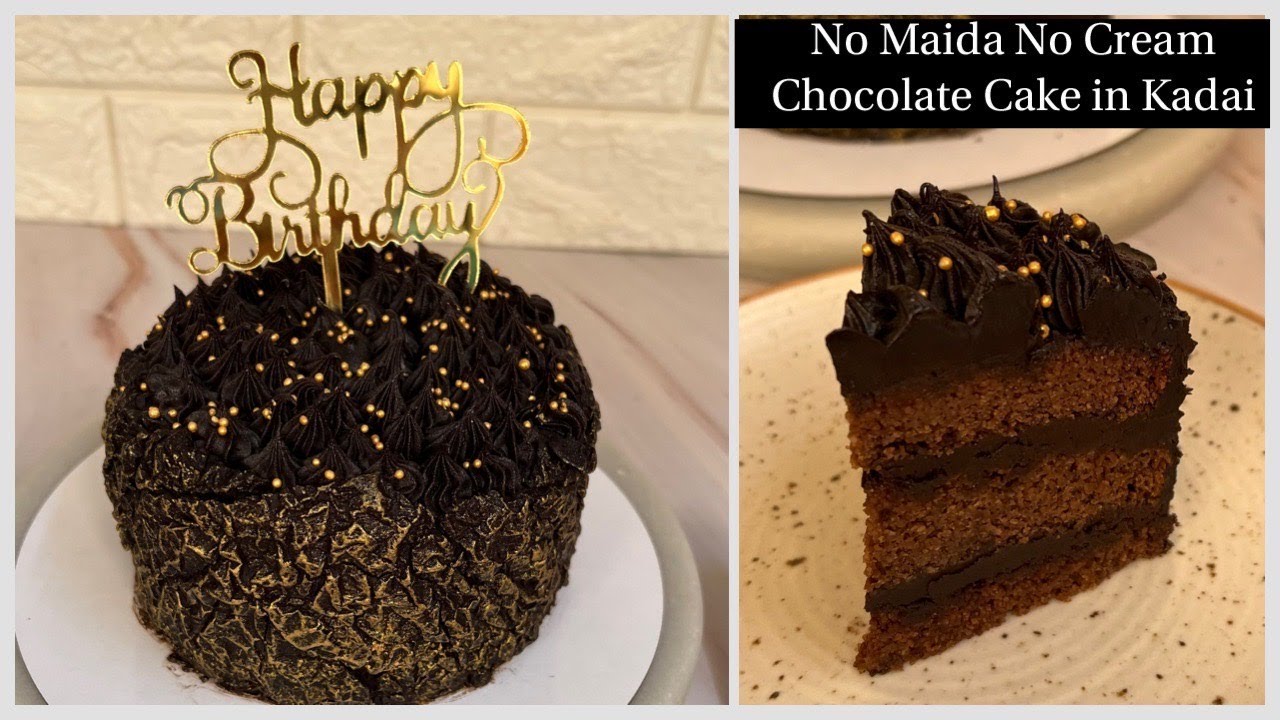 No Maida No Cream Chocolate Truffle Cake In kadai |No Eggs, Oven Suji Chocolate Cake |Chocolate Cake