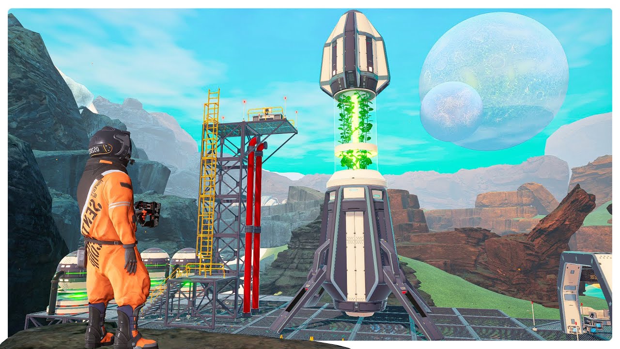 Shooting Trees into Space to Terraform a Barren World - Planet Crafter