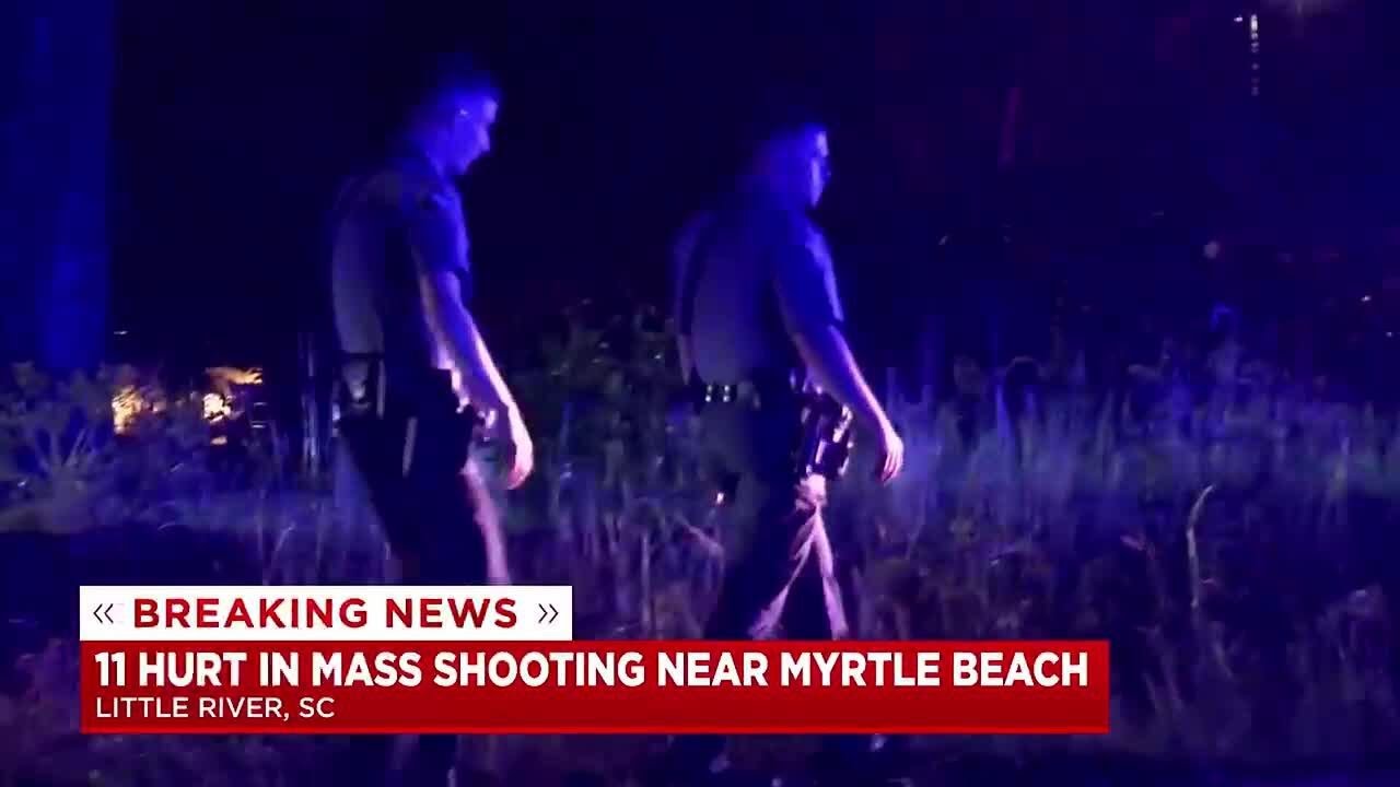 11 hurt in mass shooting near SC beach