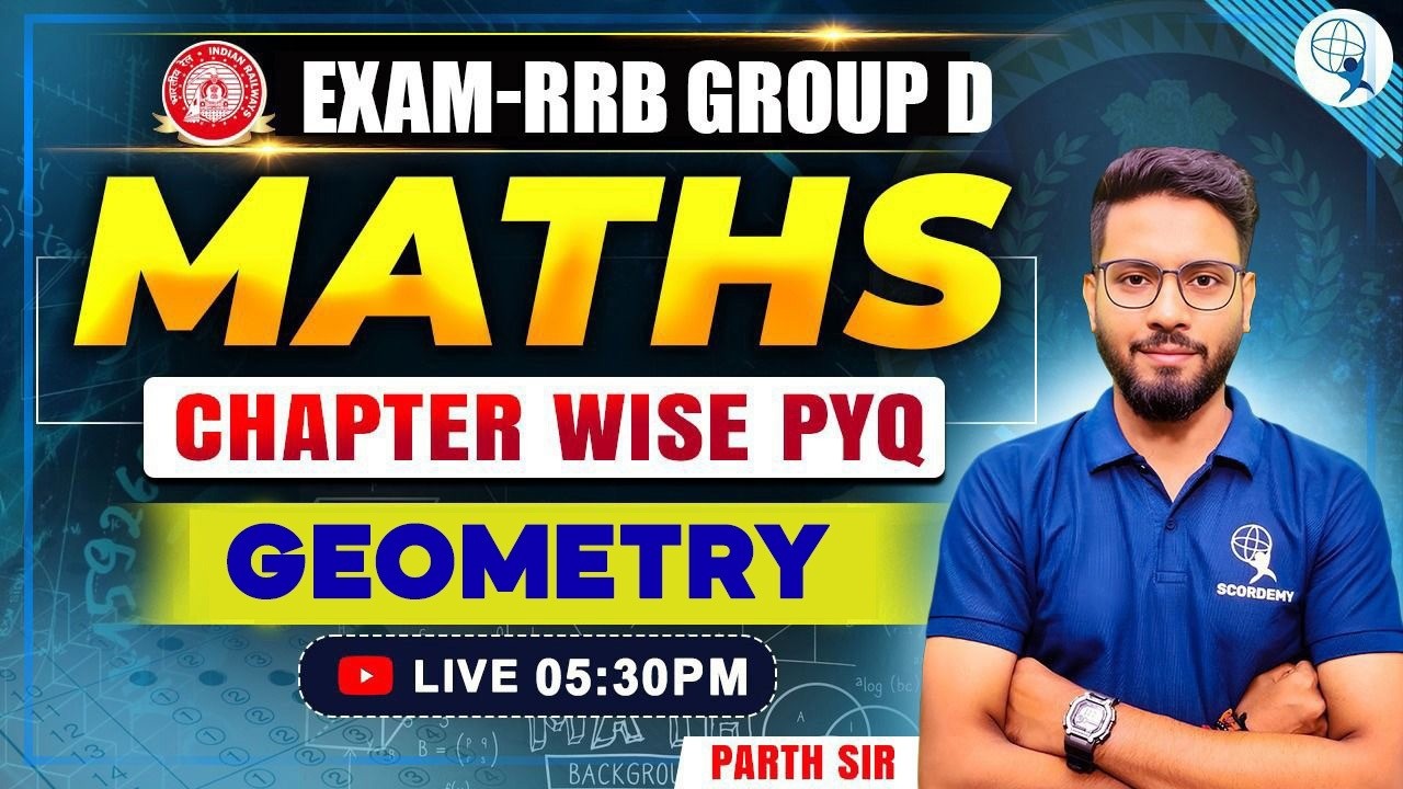 RRB Group D Maths Geometry | Chapter Wise PYQ Practice | By Parth Sir