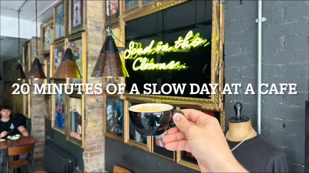 POV- Barista works a calm morning shift at a cafe
