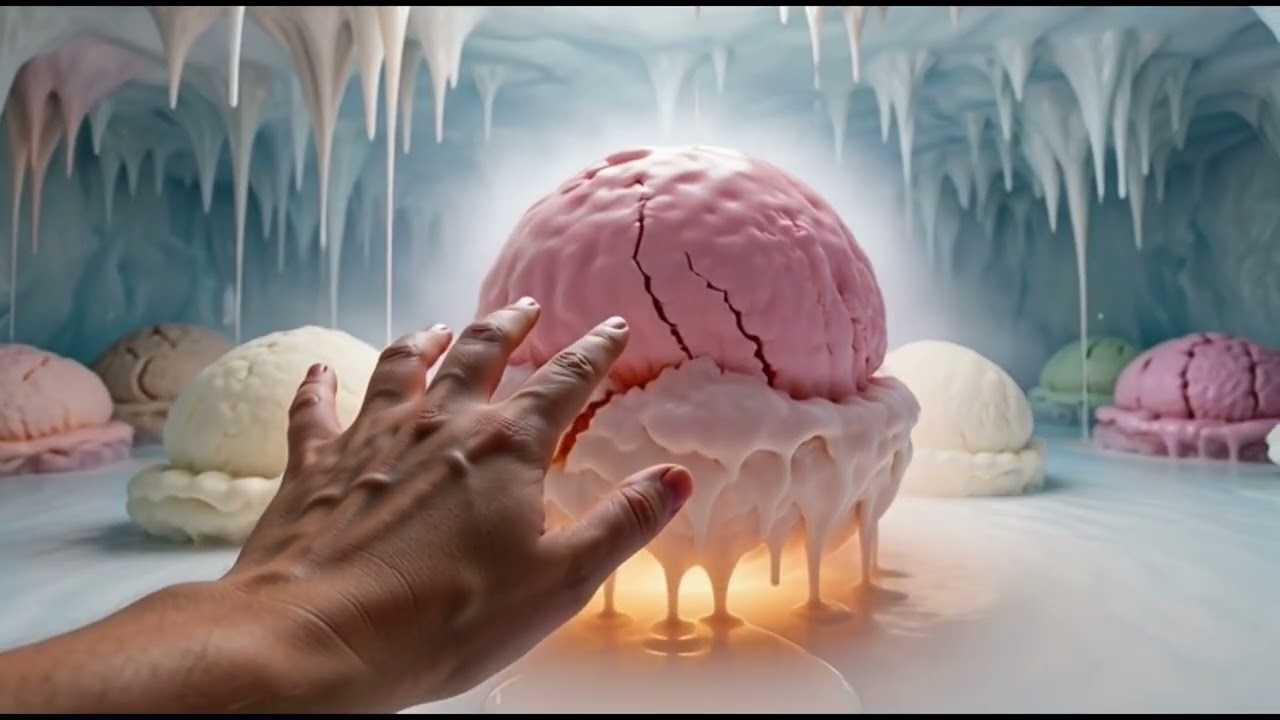 Mystical Cave Filled with Many Flavors of Ice Cream
