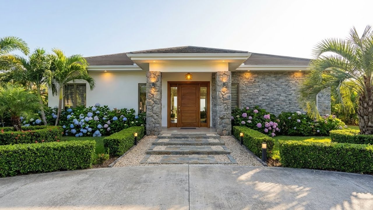 Lush Gardens and Clean Design Explore This Dreamy Home Exterior