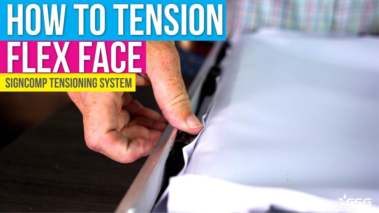 How to Tension a Flex Face Cabinet Using the SignComp Extrusion and Tensioning Clip System