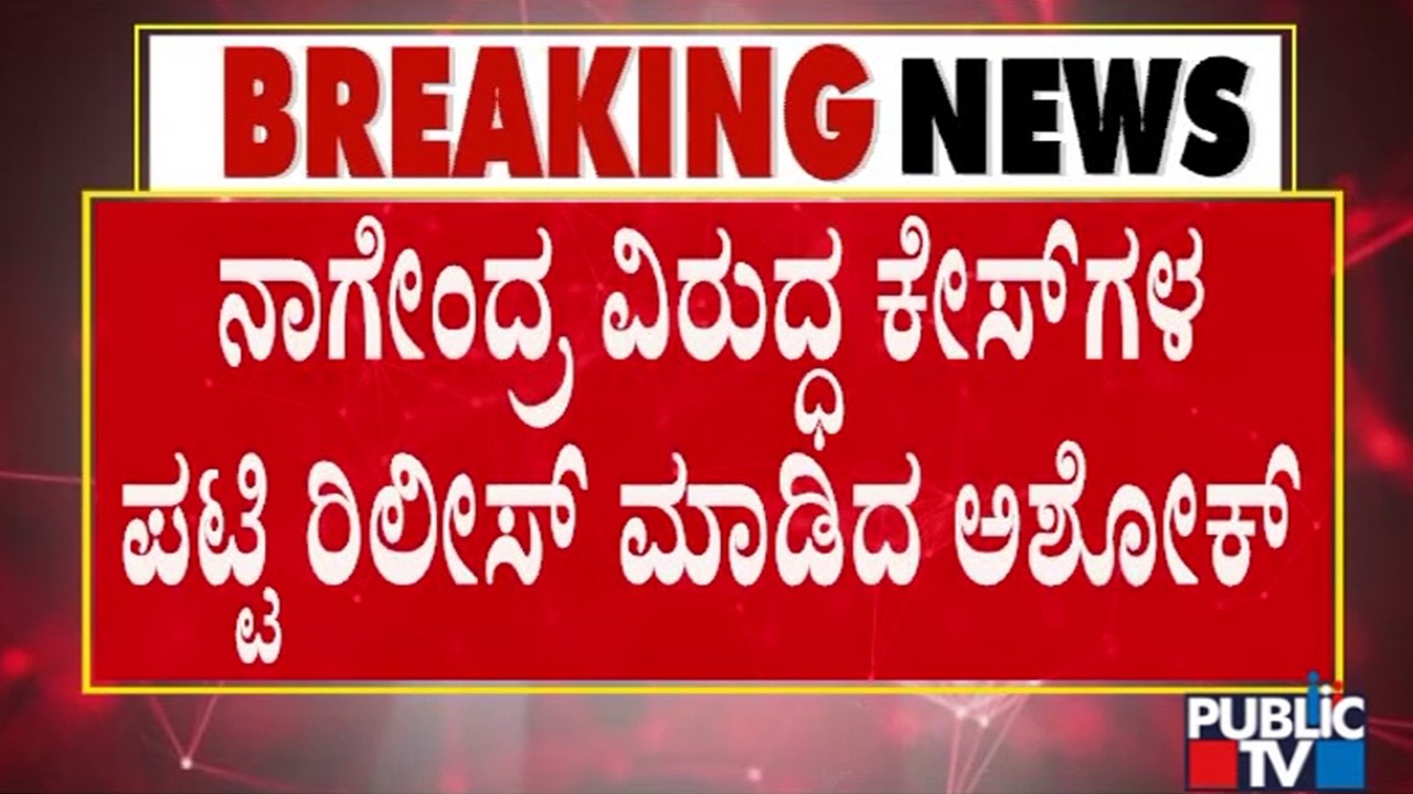 R Ashok Releases List Of Cases Against Minister B Nagendra | Public TV