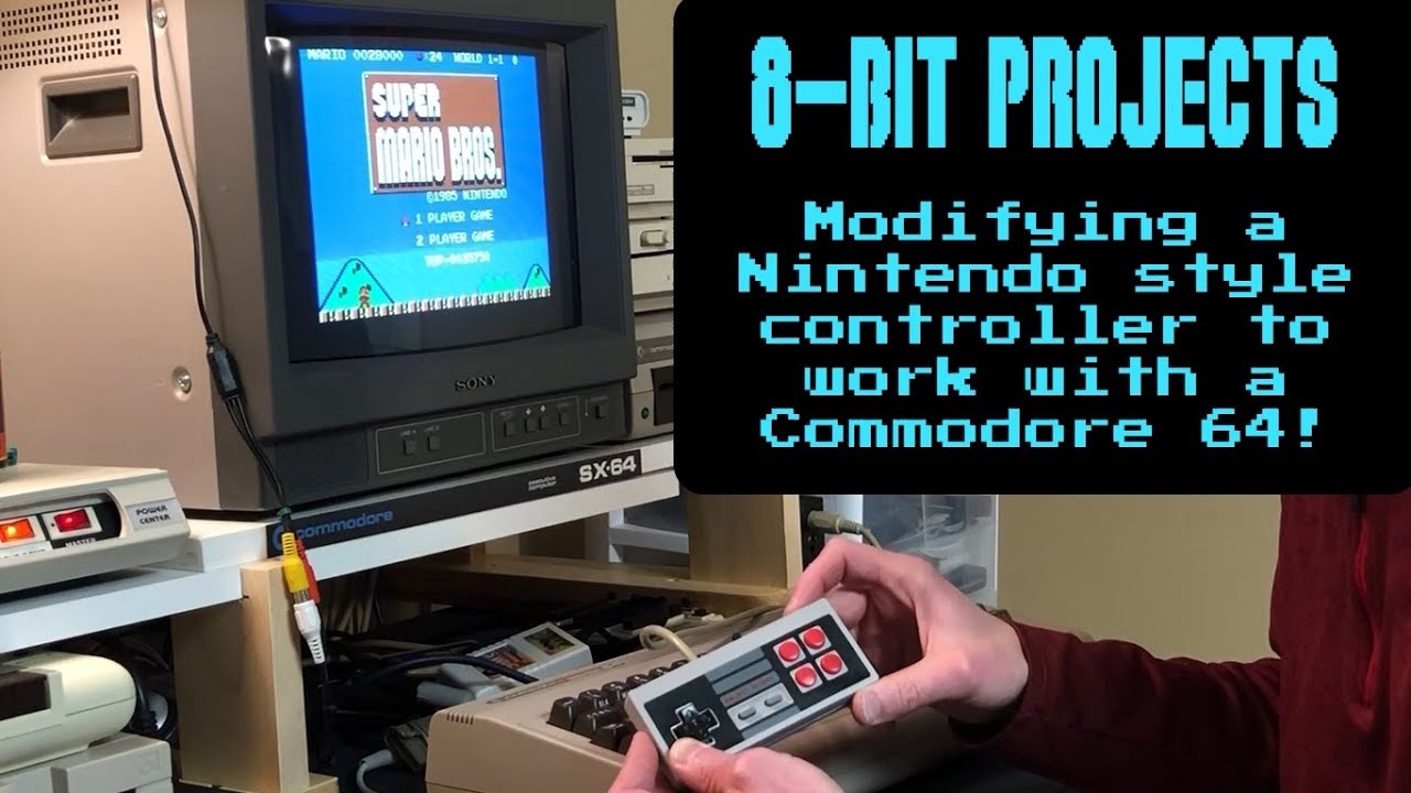 Commodore 64 / NES game controller - Modifying a Nintendo controller for the commodore 64