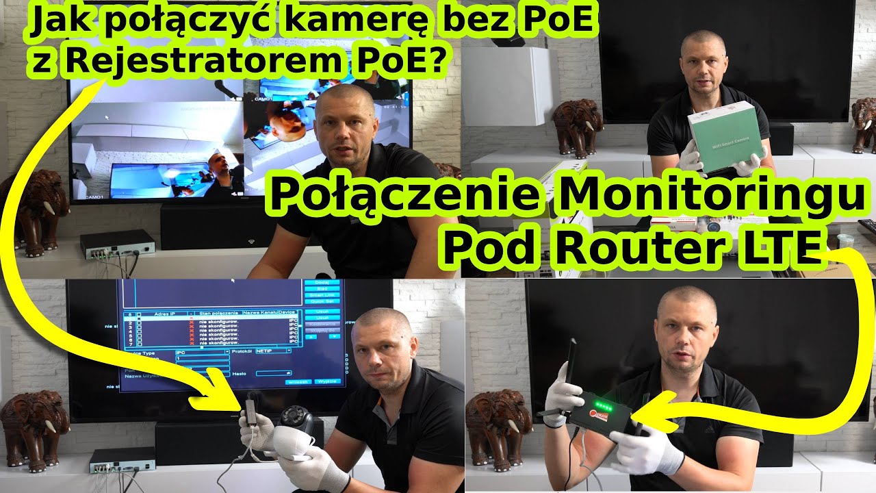 Konfigurujemy Zestaw do Monitoringu- Rejestrator IP, Kamery PoE, Router LTE.