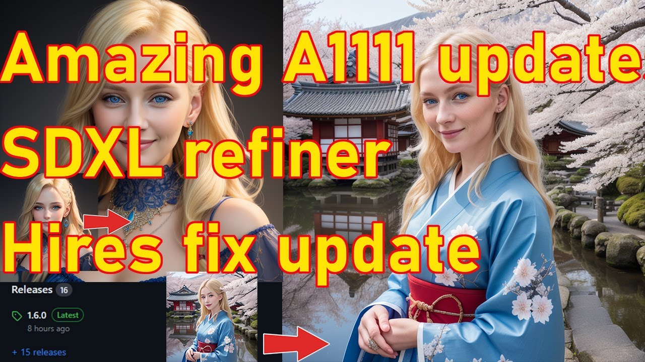 Amazing updates for Hires fix and SDXL faster refiner pipeline in A1111 v 1.6 for stable diffusion