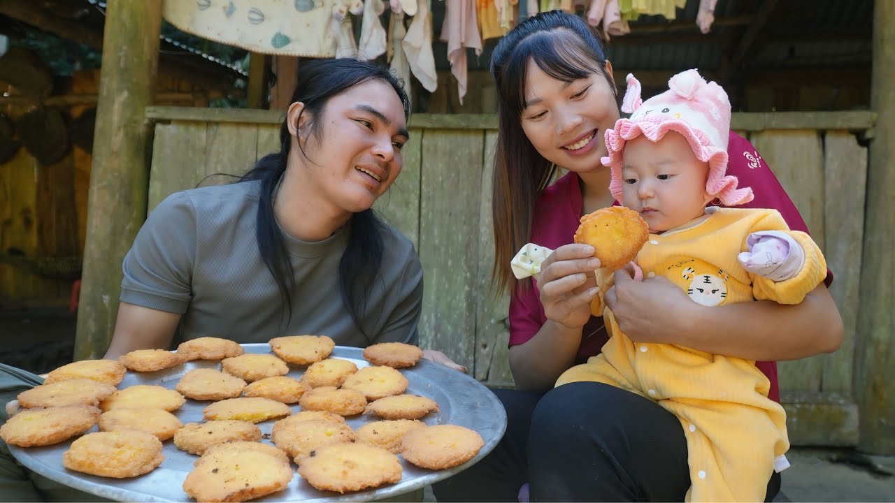 Homemade Cassava Fried Cakes, Simple and Peaceful Daily Farm Life, SURVIVAL ALONE