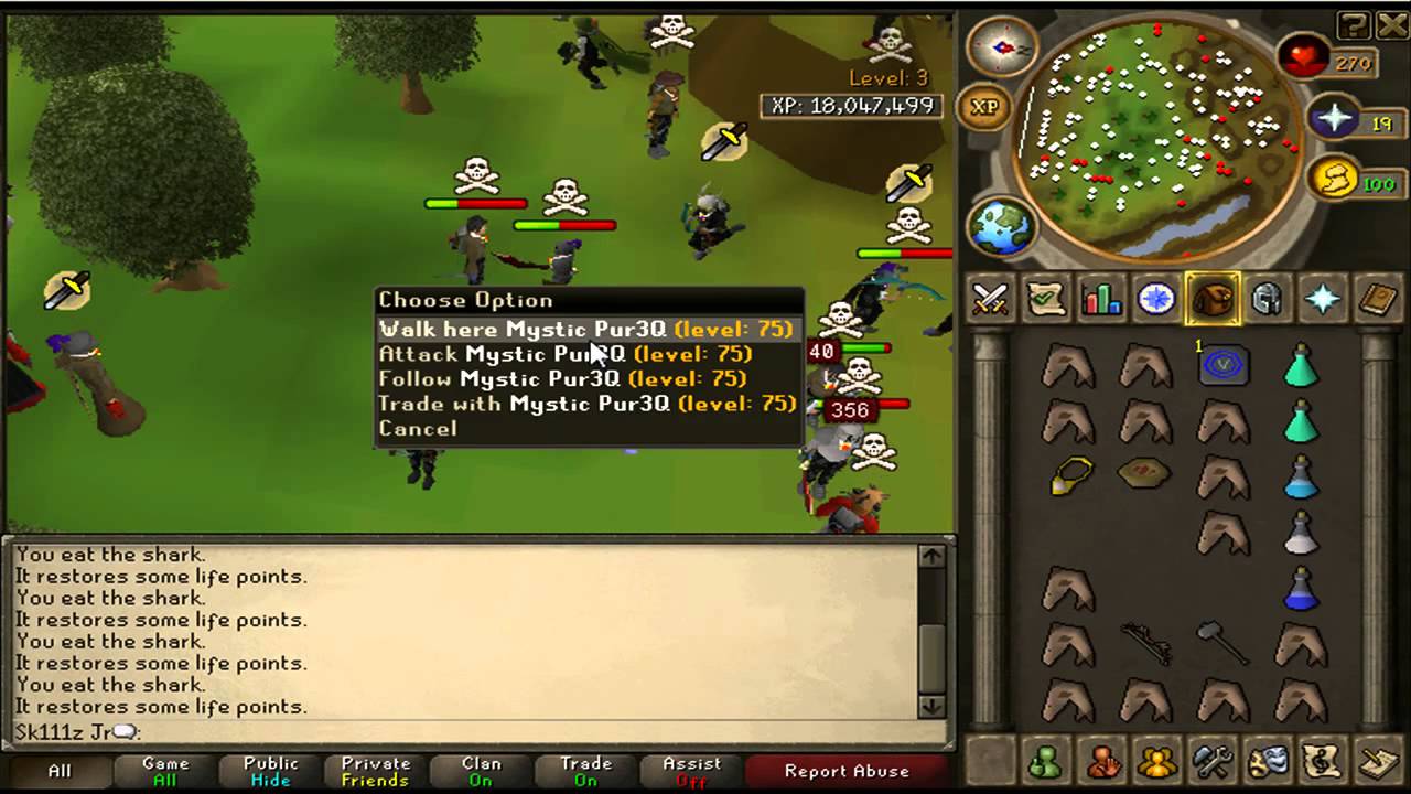 Runescape | Sk111z Jr - Few Hours of Pking, Dark bow/Obby Maul/Statius's Warhammer to G Maul Combos