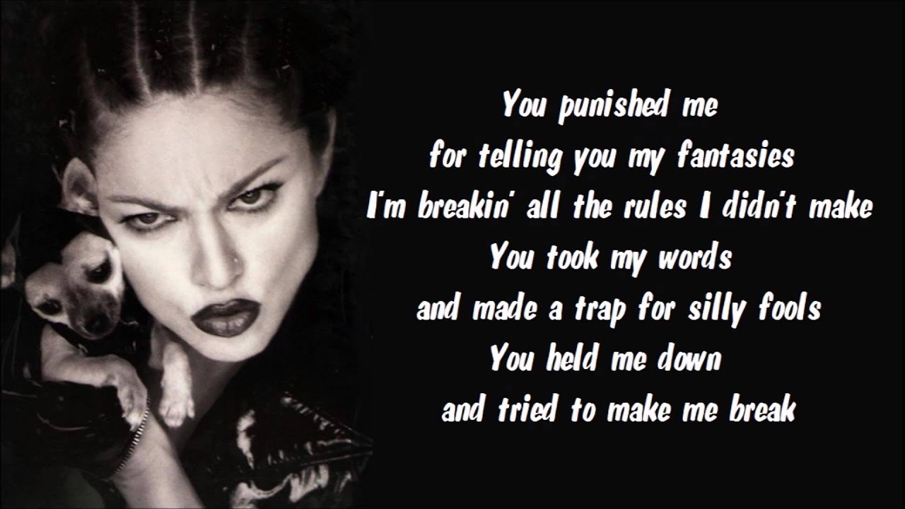 Madonna - Human Nature Karaoke / Instrumental with lyrics on screen
