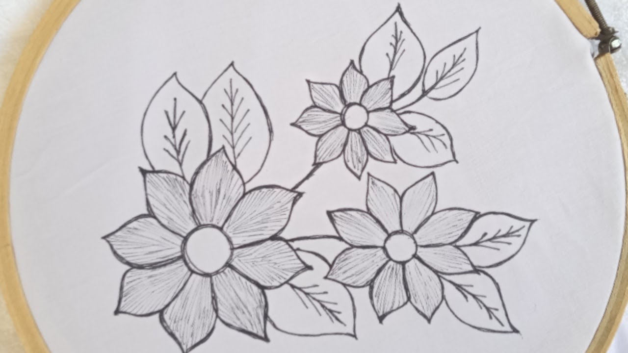 New very simple and beautiful hand embroidery design of  flowers_easy flower embroidery stitches