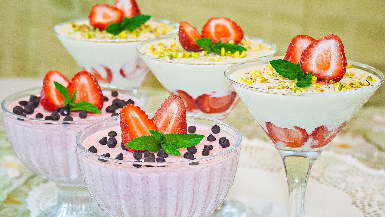 🍓Творожно-сметанный десерт с клубникой, рецепт вкусного и легкого десерта!