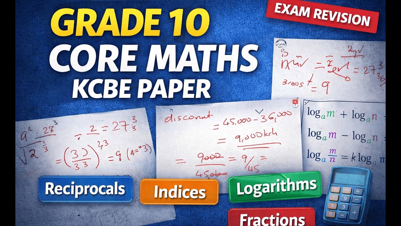 GRADE 10 CORE MATHS KCBE PAPER | CBC Kenya Exam Revision