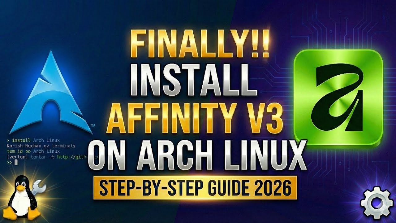 Finally! Install Affinity V3 on Arch Linux (Step-by-Step)2026|#affinity #LinuxApps #opensource