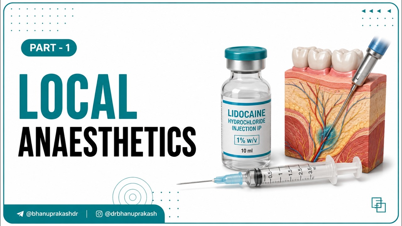 3. Local Anaesthetics 💉: MOA ⚡ Classification 📚 Metabolism 🔬 & Additives ➕ (Part 1)