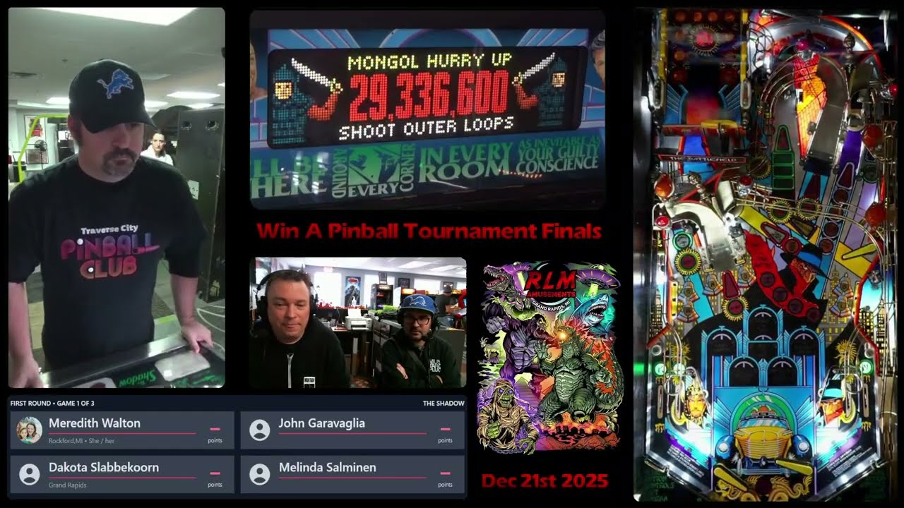 RLM Amusements - 3rd Annual Win A Pinball Machine Tournament Finals - December 21st 2025