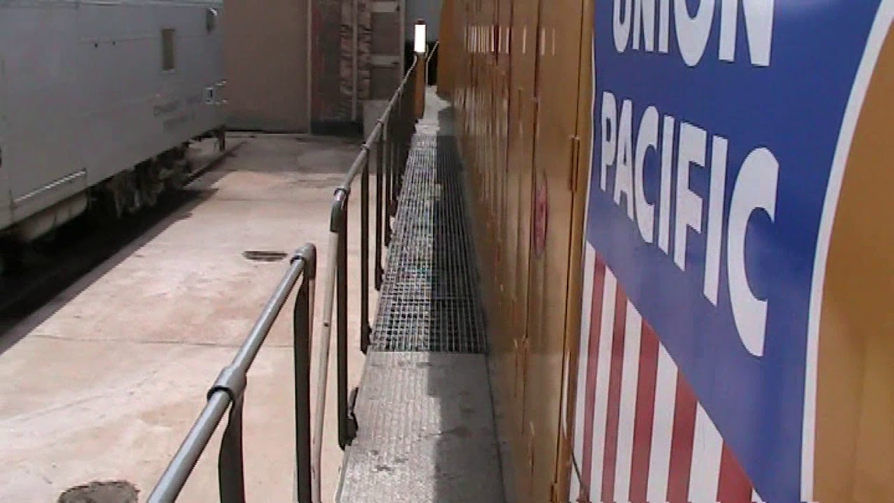Inside the Worlds largest operating diesel locomotive Union Pacific DD40X 6936 Cheyenne, Wyoming.