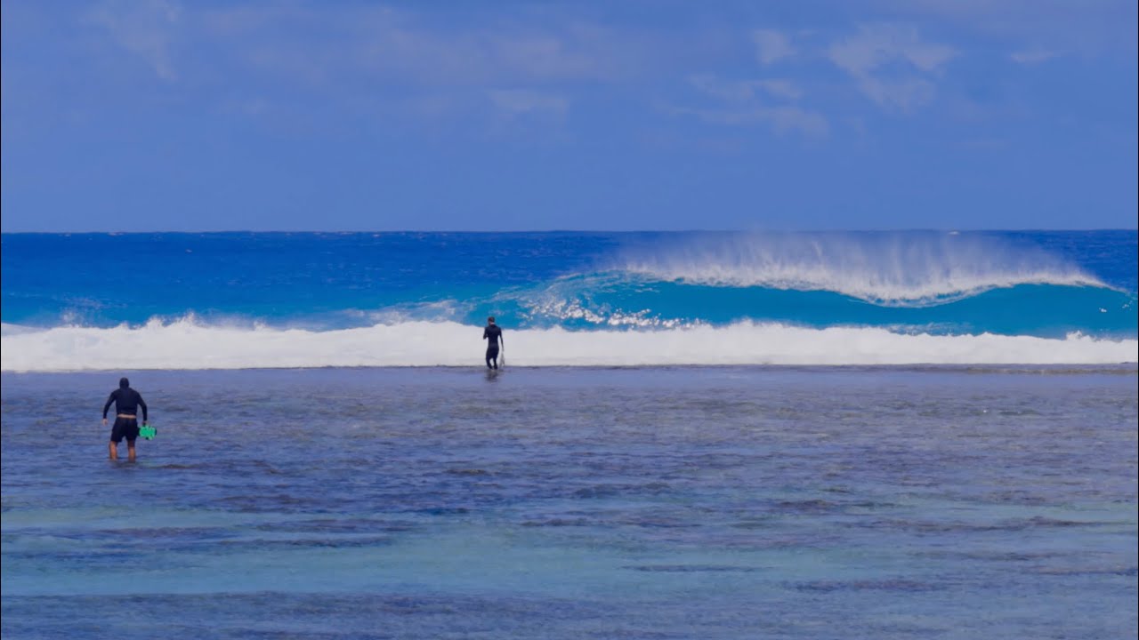 WE SURFED IT SHALLOW, HEAVING AND NOBODY AROUND ANOTHER REMOTE REEF EXPLORED. 