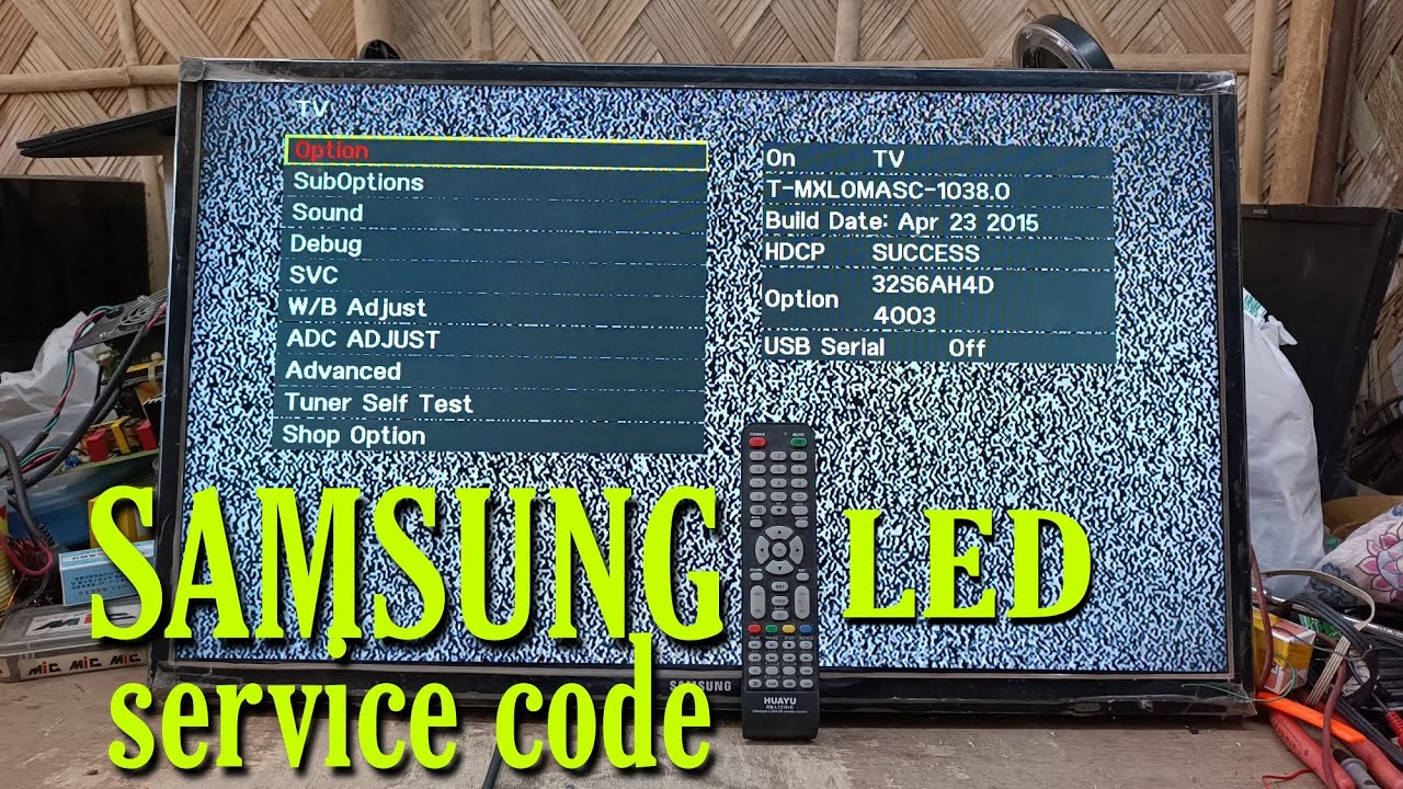 Код сервисного режима LED-телевизора Samsung